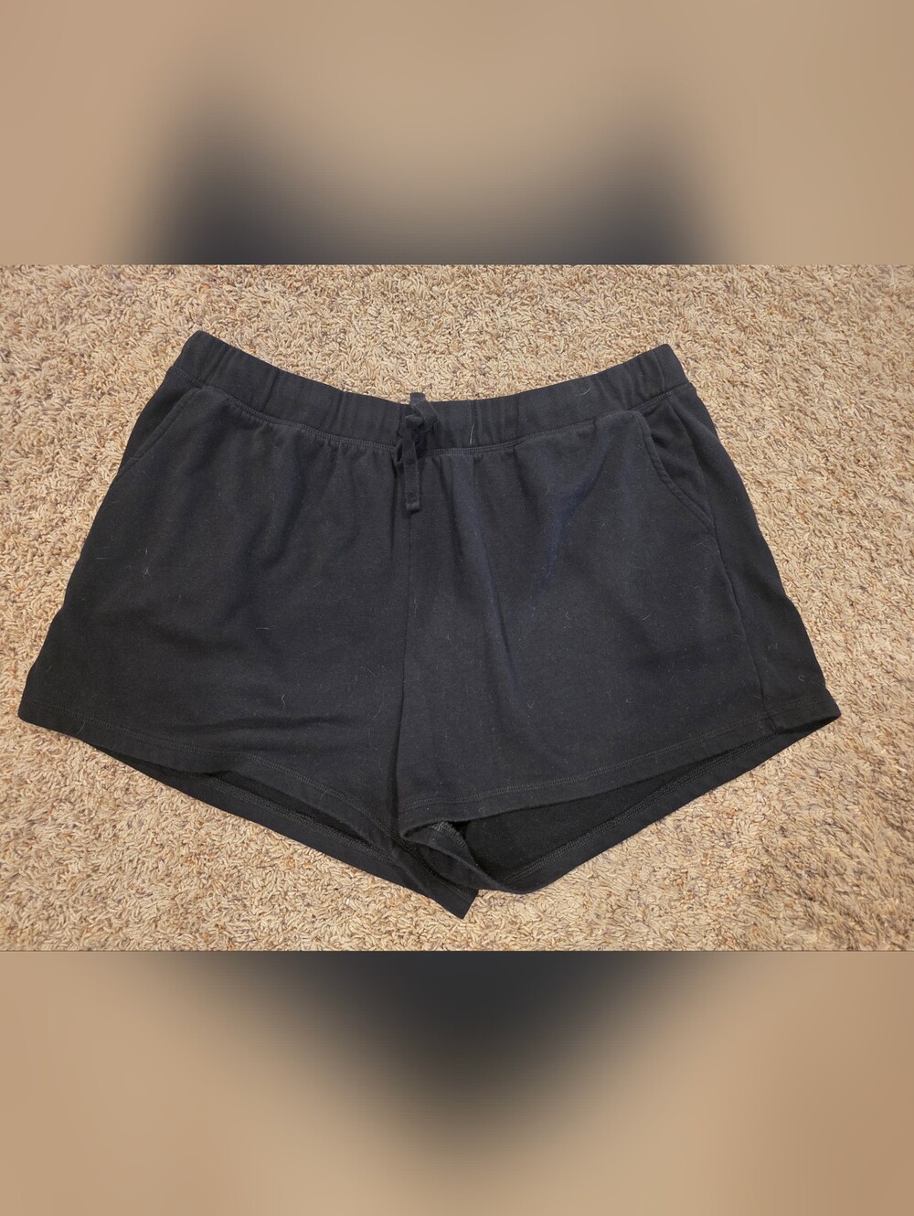 Womens 2X Black Old Navy Fleece Shorts